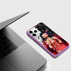 Чехол iPhone 11 Pro матовый Незуко - Клинок рассекающий демонов, цвет: 3D-фиолетовый — фото 2