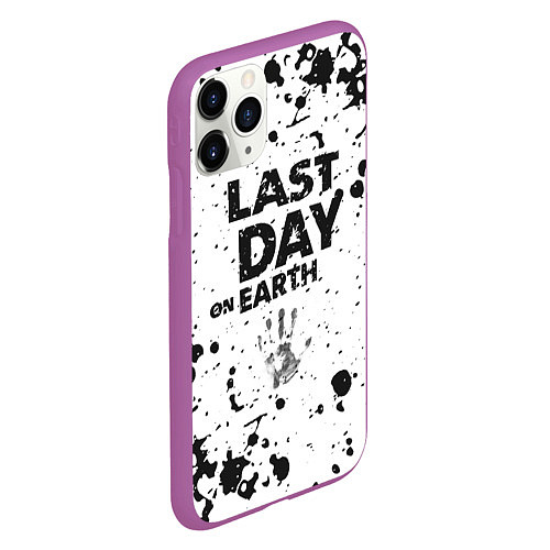Чехол iPhone 11 Pro матовый The last of us - краска / 3D-Фиолетовый – фото 2