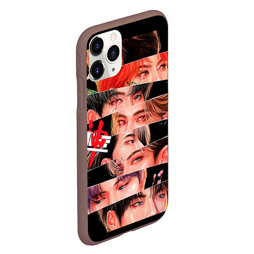 Чехол iPhone 11 Pro матовый Stray Kids eyes full / 3D-Коричневый – фото 2