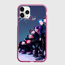 Чехол iPhone 11 Pro матовый Stray Kids K Idols, цвет: 3D-малиновый