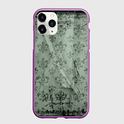 Чехол iPhone 11 Pro матовый Старая затёртая мешковина с принтом, цвет: 3D-фиолетовый