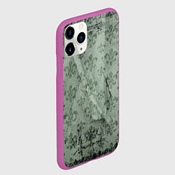 Чехол iPhone 11 Pro матовый Старая затёртая мешковина с принтом, цвет: 3D-фиолетовый — фото 2