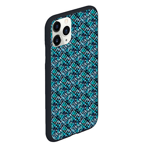 Чехол iPhone 11 Pro матовый New-York - street city style / 3D-Черный – фото 2