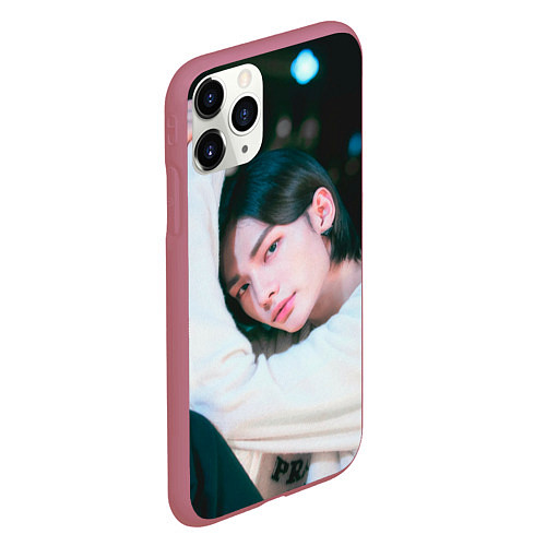 Чехол iPhone 11 Pro матовый Hyunjin Mixtape Oh / 3D-Малиновый – фото 2