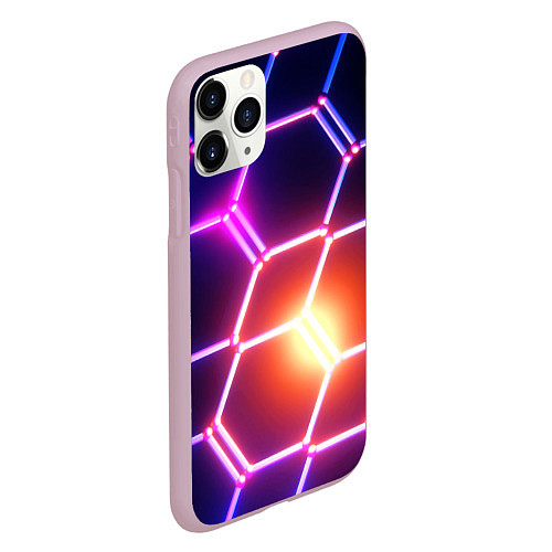 Чехол iPhone 11 Pro матовый Магическая неоновая броня / 3D-Розовый – фото 2