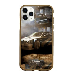 Чехол iPhone 11 Pro матовый Nfs most wanted bmw, цвет: 3D-коричневый