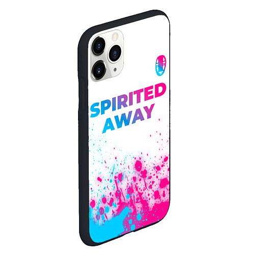 Чехол iPhone 11 Pro матовый Spirited Away neon gradient style: символ сверху / 3D-Черный – фото 2