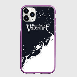 Чехол iPhone 11 Pro матовый Bullet For My Valentine краска, цвет: 3D-фиолетовый