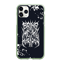 Чехол iPhone 11 Pro матовый Bring Me the Horizon краска, цвет: 3D-салатовый