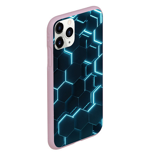Чехол iPhone 11 Pro матовый Сияние сот / 3D-Розовый – фото 2