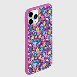 Чехол iPhone 11 Pro матовый Человечки с наушниками, цвет: 3D-фиолетовый — фото 2