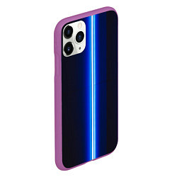 Чехол iPhone 11 Pro матовый Неоновое синее свечение, цвет: 3D-фиолетовый — фото 2