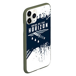 Чехол iPhone 11 Pro матовый Bring Me the Horizon рана, цвет: 3D-темно-зеленый — фото 2