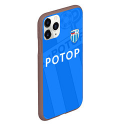 Чехол iPhone 11 Pro матовый ФК Ротор - Волгоград - Большой логотип, цвет: 3D-коричневый — фото 2