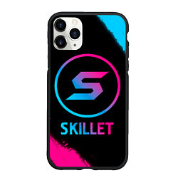 Чехол iPhone 11 Pro матовый Skillet - neon gradient, цвет: 3D-черный