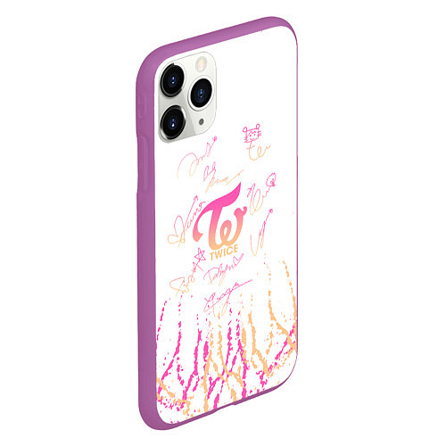 Чехол iPhone 11 Pro матовый Twice градиент / 3D-Фиолетовый – фото 2