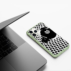 Чехол iPhone 11 Pro матовый Pyrokinesis - абстракция, цвет: 3D-салатовый — фото 2