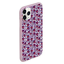 Чехол iPhone 11 Pro матовый Череп и змея с языком, цвет: 3D-розовый — фото 2
