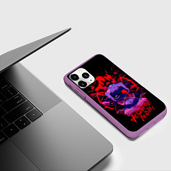Чехол iPhone 11 Pro матовый Cult of the lamb - самый милый культ, цвет: 3D-фиолетовый — фото 2