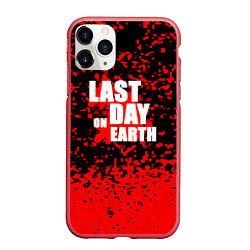 Чехол iPhone 11 Pro матовый The last of us - красная текстура