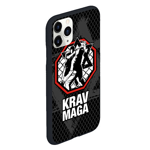 Чехол iPhone 11 Pro матовый Krav-maga octagon / 3D-Черный – фото 2