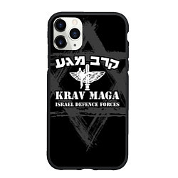 Чехол iPhone 11 Pro матовый Krav-maga emblem, цвет: 3D-черный