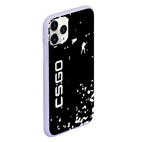 Чехол iPhone 11 Pro матовый Csgo стрелялки / 3D-Светло-сиреневый – фото 2