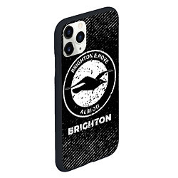 Чехол iPhone 11 Pro матовый Brighton с потертостями на темном фоне, цвет: 3D-черный — фото 2