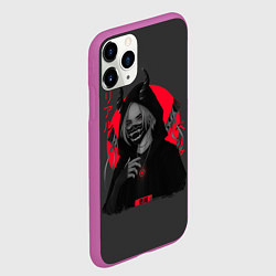 Чехол iPhone 11 Pro матовый Devil girl аниме, цвет: 3D-фиолетовый — фото 2