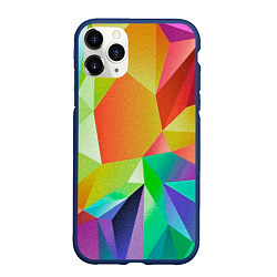 Чехол iPhone 11 Pro матовый Радужный Кристалл, цвет: 3D-тёмно-синий