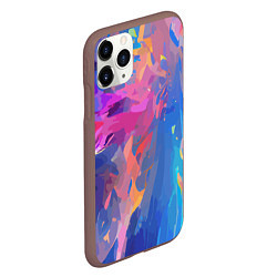Чехол iPhone 11 Pro матовый Splash of colors, цвет: 3D-коричневый — фото 2