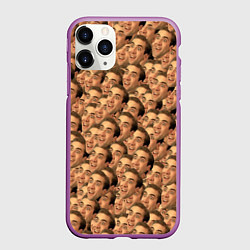 Чехол iPhone 11 Pro матовый Николас Кейдж мем, цвет: 3D-фиолетовый
