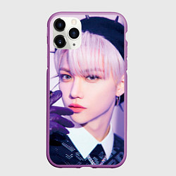 Чехол iPhone 11 Pro матовый Stray Kids 2nd World Tour Maniac Felix, цвет: 3D-фиолетовый