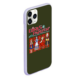 Чехол iPhone 11 Pro матовый Девушки и танки - команда Правда, цвет: 3D-светло-сиреневый — фото 2