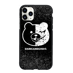 Чехол iPhone 11 Pro матовый Danganronpa с потертостями на темном фоне, цвет: 3D-черный