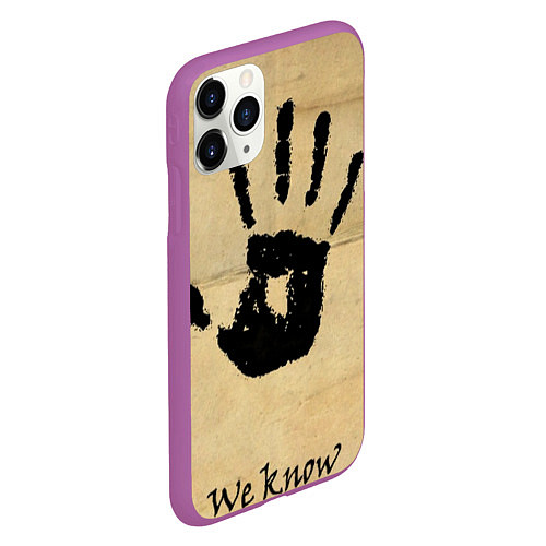 Чехол iPhone 11 Pro матовый Скайрим - Мы знаем / 3D-Фиолетовый – фото 2
