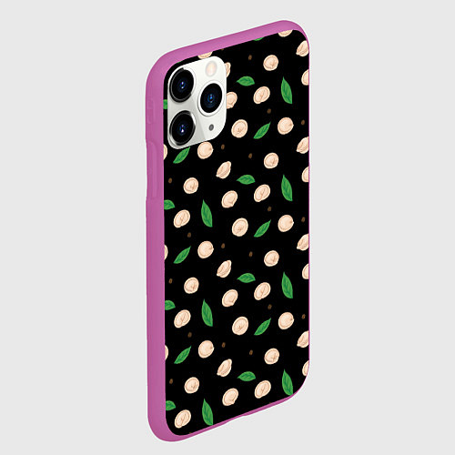 Чехол iPhone 11 Pro матовый Пельмени с лавровым листом и перцем, набор / 3D-Фиолетовый – фото 2