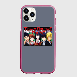 Чехол iPhone 11 Pro матовый Игра друзей - аниме, цвет: 3D-малиновый