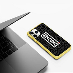 Чехол iPhone 11 Pro матовый Nasa паттерн, цвет: 3D-желтый — фото 2