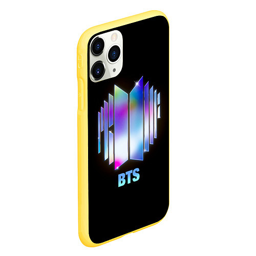 Чехол iPhone 11 Pro матовый BTS gradient logo / 3D-Желтый – фото 2