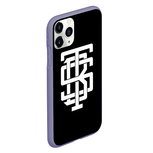 Чехол iPhone 11 Pro матовый BTS alternative logo / 3D-Серый – фото 2