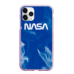 Чехол iPhone 11 Pro матовый Nasa - пламя, цвет: 3D-розовый