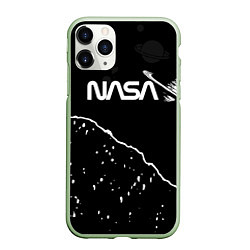 Чехол iPhone 11 Pro матовый Nasa - кометы, цвет: 3D-салатовый