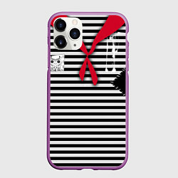 Чехол iPhone 11 Pro матовый Костюм Разбойник -новогодний карнавальный, цвет: 3D-фиолетовый