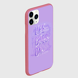 Чехол iPhone 11 Pro матовый BTS live goes on, цвет: 3D-малиновый — фото 2
