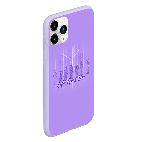 Чехол iPhone 11 Pro матовый BTS live goes on purple / 3D-Светло-сиреневый – фото 2