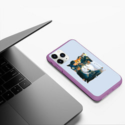Чехол iPhone 11 Pro матовый BTS fairy tale, цвет: 3D-фиолетовый — фото 2