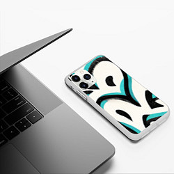 Чехол iPhone 11 Pro матовый Узоры в стиле граффити, цвет: 3D-белый — фото 2