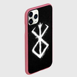 Чехол iPhone 11 Pro матовый Берсерк гранж, цвет: 3D-малиновый — фото 2
