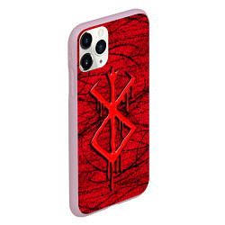 Чехол iPhone 11 Pro матовый Berserk red smudges, цвет: 3D-розовый — фото 2